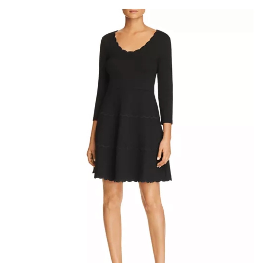 Kate Spade Elegant Black Scalloped Dress